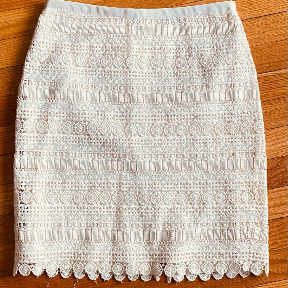 NEW Tommy Hilfiger Elegant Cream Lace Skirt